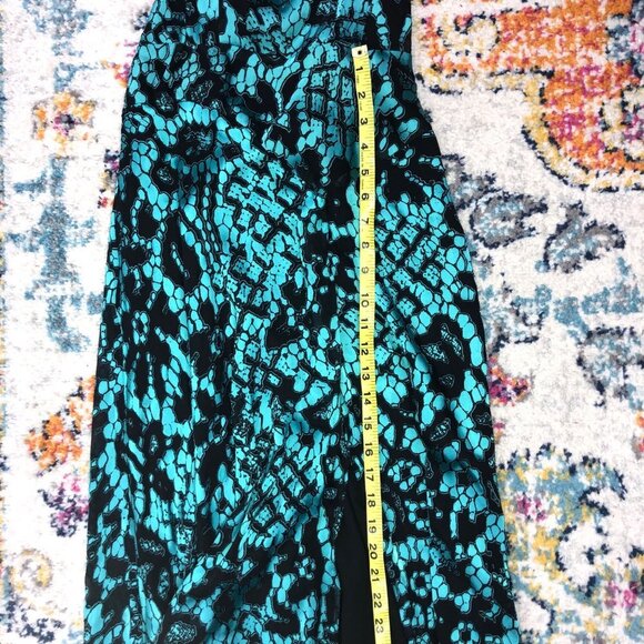 Nanette Lepore Metallic Floral Silk Maxi Dress Size 0 - Picture 12 of 14